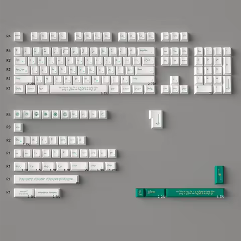 148 Keys Elf Treasure Drill Keycaps Cherry Profile PBT Full Sets White Keycap ISO Enter For Gateron 