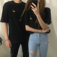 COUPLE T-SHIRT Chaplain/ for Husband and Wife Black Combed Oversize Shirt/