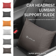 Suede Seat Cushion Lumbar Support Memory Foam  For Lexus CT ES GS NX IS250 CT200h IS300h ES300h ERX400h NX300h