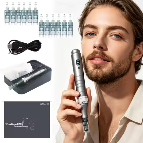 Dr DermaPen m8 Derma Roller Pen for Women Men, Microneedles Pen Derma Roller kit- 0.2 mm