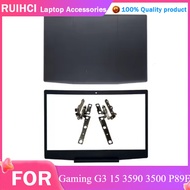 NEW Laptop Case LCD Back Cover Front Bezel Hinges Blue Red White Screen Top Rear Lid Screws For DELL