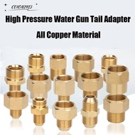 CUION1413EA 1Pcs Male Female Adapter, 3/8" 1/4" M14 M18 M22 Thread Hose Barb Hose Connector,  Brass 