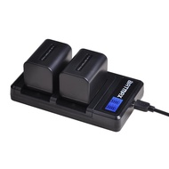 Batmax 2Pcs 2500mAh NP-FV70 Battery + LCD USB Charger for Sony HDR-CX190 HDR-CX200 HDR-CX210 HDR-CX2