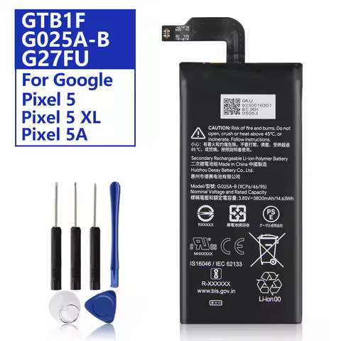 Original Replacement Battery For Google Pixel5 XL Pixel5XL G025A-B Google Pixel5 Pixel 5 5A GTB1F G2