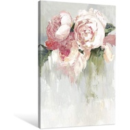 Pink Floral Wall Art For Living Room Flower Pictures Decor Peony Canvas Poster Print Framed Artwork 