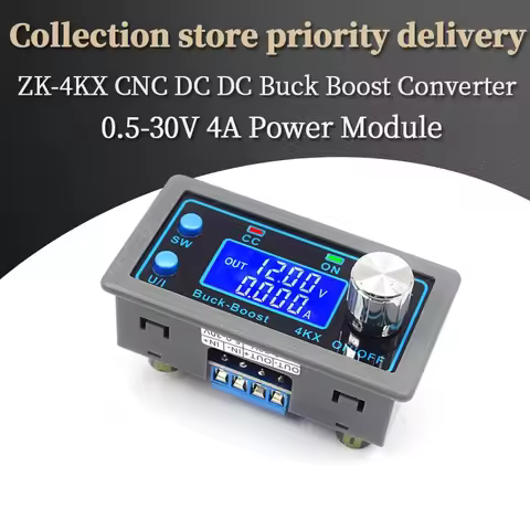 ZK-4KX CNC DC DC Buck Boost Converter CC CV 0.5-30V 4A Power Module Adjustable Regulated power suppl