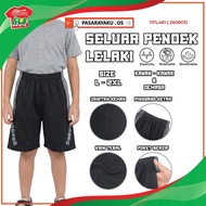 Seluar Pendek Hitam Poket Zip | GO360 | Size L–2XL | Casual & Comfortable | 11FL481