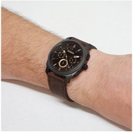 Fossil FS4656 / Men's Analog Watch / Machine / Mid-Size / Chronograph / 42mm / Leather Strap / Brown