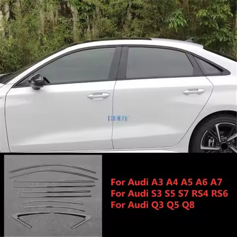 Car Styling Exterior Sticker Window Trim Strip Glass Side Molding For Audi A3 A4 A5 A6 A7 S3 S5 S7 Q