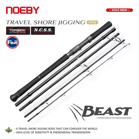 Noeby Beast Travel Shore Jigging Fishing Rod 2.7m 2.9m Fuji Set Boarding Spinning Rods Lure 80g 120g