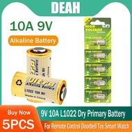 5pcs Alkaline Battery 9V 10A A10 L1022 For Doorblell Toy Scale Alarm Clock Remote Control Watch Car Key Camera Dry Primary Cells