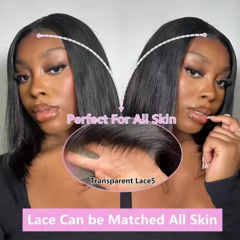 13x4 Bob Wig Human Hair Natural Color 13x6 HD Lace Font Glueless Wigs Human Hair Real Remy Hair Pre 