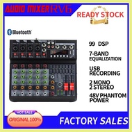 ➥ ♆ ✎ Aibedo RV mixer 4 channels 6 channels DJ mixer Bluetooth USB DSP recording equipment singing
