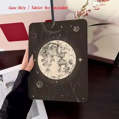 Trendy Chic Y-Fold Starry Sky & Moon Designs iPad Cover For Apple iPad 10th Gen Pro 11 Air 4 Mini 6 
