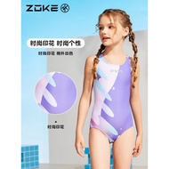 Zoke Children's One-Piece Triangle Swimsuit Professional Swimming Training zoke Quick-Drying Racing 