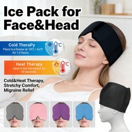 Solid Gel 35% Wrap Headache Relief, Fever, Dry Eyes, Migraine, Heat & Cold Therapy Headband Reusable