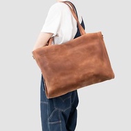 皮革購物袋超大型XXL托特包 由頂級全粒面皮革手工製作
