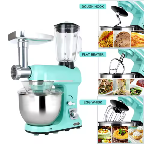 5.7 liters multi-function low noise, household with juicer mixer meat grinder 3 in 1 vertical food d