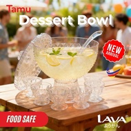 Mk.wares(FS696)Lava TAMU Party Set Mangkuk & Cawan Dessert Bowl With 6Serving Cup&Scoop Mangkuk Air 