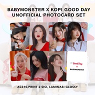 [SET] BABYMONSTER X KOPI Good UnofficialDAY Photocard Set Ahyeon Ruka Asa Pharita Chiquita Rami Rora