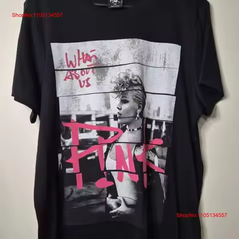 P nk What About Us T Shirt Women's Size 16 Music Pink Pop 2023 vintage Washed Versatile Soft Stylish