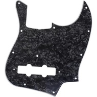 Musiclily Pro 11 Hole Jazz Bass Pickguard Made in Japan for 4-String Fender Bass, 4P Black Pearl
