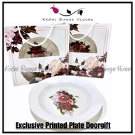 10pcs/pkt Exclusive Printed Pinggan Doorgift| Plate Souvenir with String Box| VIP Goodies Printed Di