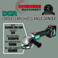 ''DCA'' CORDLESS BRUSHLESS ANGLE GRINDER ADSM06-100EM/Z