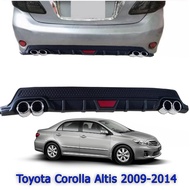 Rear Bumper Diffuser Black for Sedan Cars Toyota Corolla Altis 2009-2014 &amp; Vios Gen3