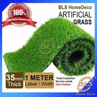 35MM (1 METER X 1 METER) ARTIFICIAL GRASS GREEN/MIX COLOR FAKE PET CARPET RUMPUT TIRUAN