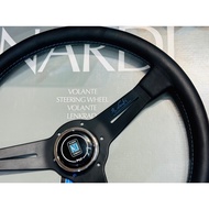 nardi classic blue limited พวงมาลัย ด้ายฟ้า ลายเซนฟ้า มือสอง แท้ italy ขนาด 360mm แท้ หนังใหม่ สภา