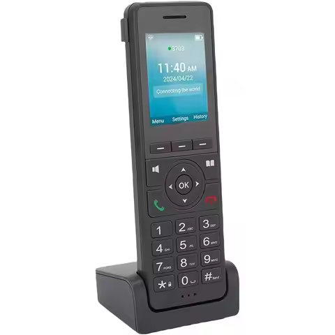 Precisionn Networking Cordless Phone With 2.4 Color Screen, Dual SIM Voip Desktop Phone With Wifi BT