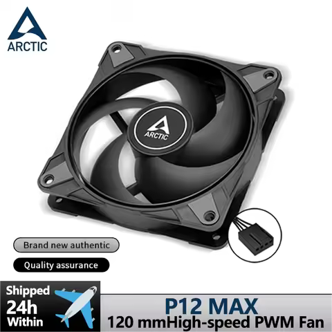 ARCTIC P12 Max, High-Performance 120mm Case Fan,PWM Controlled 200–3300 RPM,Optimised for Static Pre