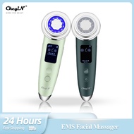 CkeyiN EMS Facial Massager Sonic Vibration Face Lifting Anti Wrinkles Deep Cleansing LED Photon