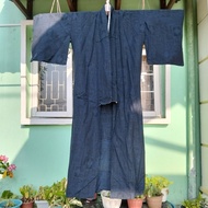 Kimono Yukata Blue Japanese Vintage