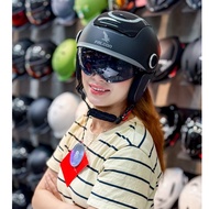 [Express] Falcon F14 Helmet 3/4 Motorcycle Standard Acoustic Goggles - Spare Liner Included