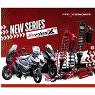 Zontes 368G XMAX V1 V2 V3 100% Original PROFENDER X PLUS Series Rear Shock Absorber Black/ Red STD L