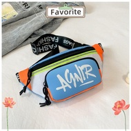 FAVORITEGOODS Banana Bag, Cute Letter Mini Waist Bag,   Fanny Pack Girls