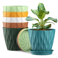 Jualan Panas [Harga Borong] Pasu Bunga Plastik Langsung Kilang Set 6 Keping E-dagang Pasu Bunga Plas