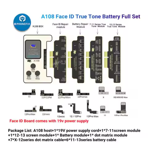 AY A108 Face ID True Tone Battery Programmer For iPhone X - 14 Pro Max Dot Projector Issues Fix No S