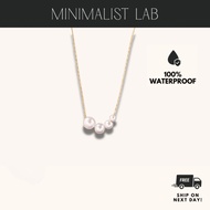 MINIMALIST LAB Titanium Amoura Pearls Necklace | Kalung Mutiara Amoura Titanium