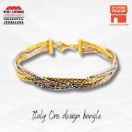 Youloong Gelang tangan Oro Italy design Bangle EMAS916