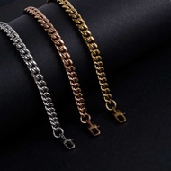 Fashion Simple Titanium Steel Anklet Stainless Steel Cuban Chain Anklet Popular Titanium Steel Ankle