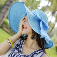 cute hat woman topi perempuan cap woman Hat Women Summer Sun Hat Sunscreen Straw Hat Foldable Beach 