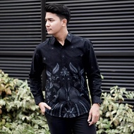 Kemeja Batik Pria Lengan Panjang Baju Batik Cowok Formal Casual Slim fit Laskala Azmil Batik Terbaru