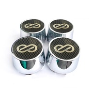 HOSHER 4pc64mm  black Enkei logo Sticker  Car Modified Wheel Center Cover Rim Hub Cap Center Cap for