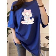 [AMYGO] 1XL-5XL T shirt Women 2Y783 T shirt Women Tshirt Clothes T shirt Plus Size Leisure Silk T-Sh