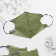 天心/醫療口罩/成人立體10入/莫蘭迪系列/橄欖/素色/百搭