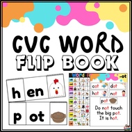 CVC WORD FLIP BOOK | Fun Phonics Learning Tool for Kids