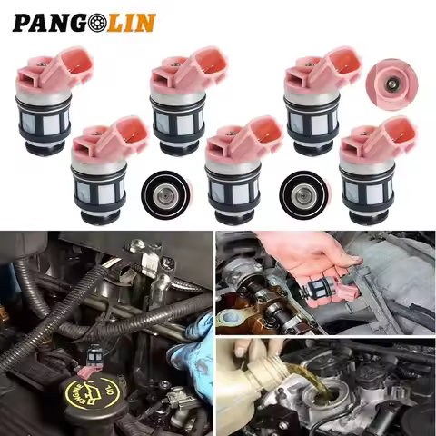 ​6pcs Fuel Injectors for Nissan 3.0L 3.3L VG30E VG33E Engines 16600-9S200 16600-9S205 16600-1B000 29